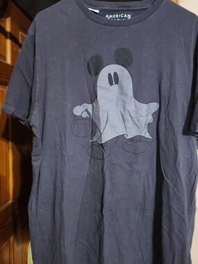 Disney American Eagle Colab!! Black Ghost Mickey Short Sleeve Tee